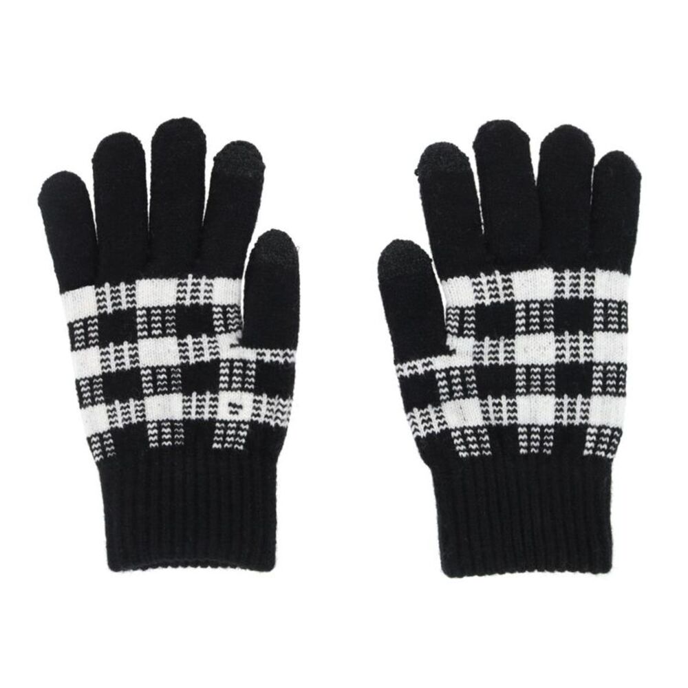 Grand Sierra Women's Touchscreen Buffalo Plaid Knit Winter Glove